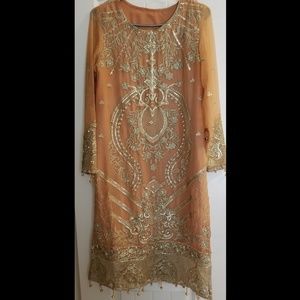 Pakistani designer heavy work shalwar kameez